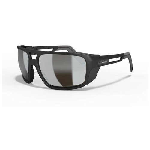 Солнцезащитные очки LEECH, овальные, оправа: пластик, спортивные, с защитой от УФ, поляризационные, устойчивые к появлению царапин, черный