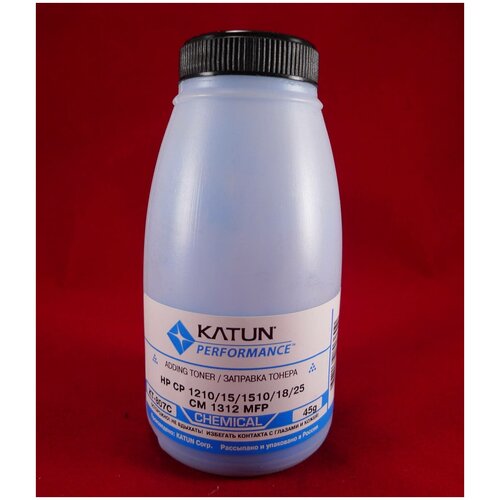 Тонер Katun для картриджей CB541A/CE321A/CF211A Cyan, химический (фл. 45г) фас. Россия