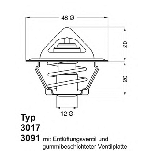 WAHLER 3017.92D50 (03038094 / 036121113A / 036121113B) термостат