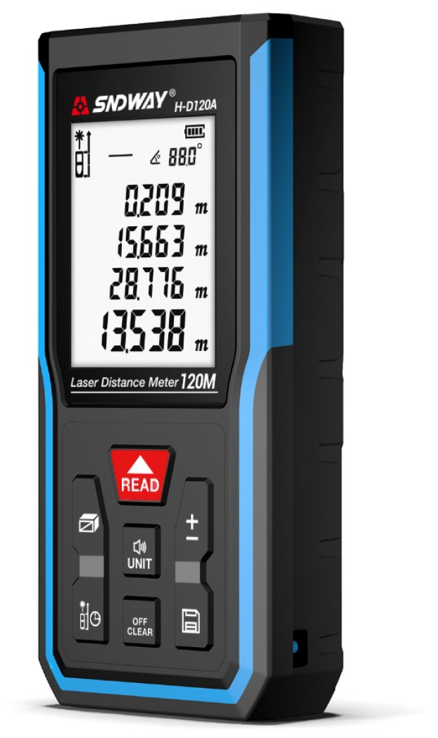Дальномер лазерный SNDWAY H-D120A 120 метров с функцией измерения угла питание от встроенного аккумулятора