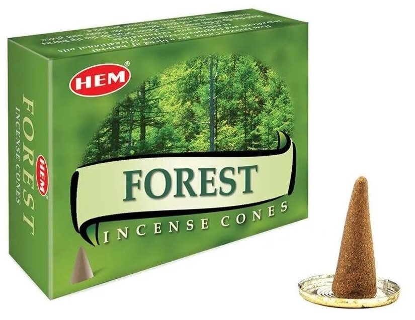 Благовония HEM "FOREST" (Лес), 10 конусов