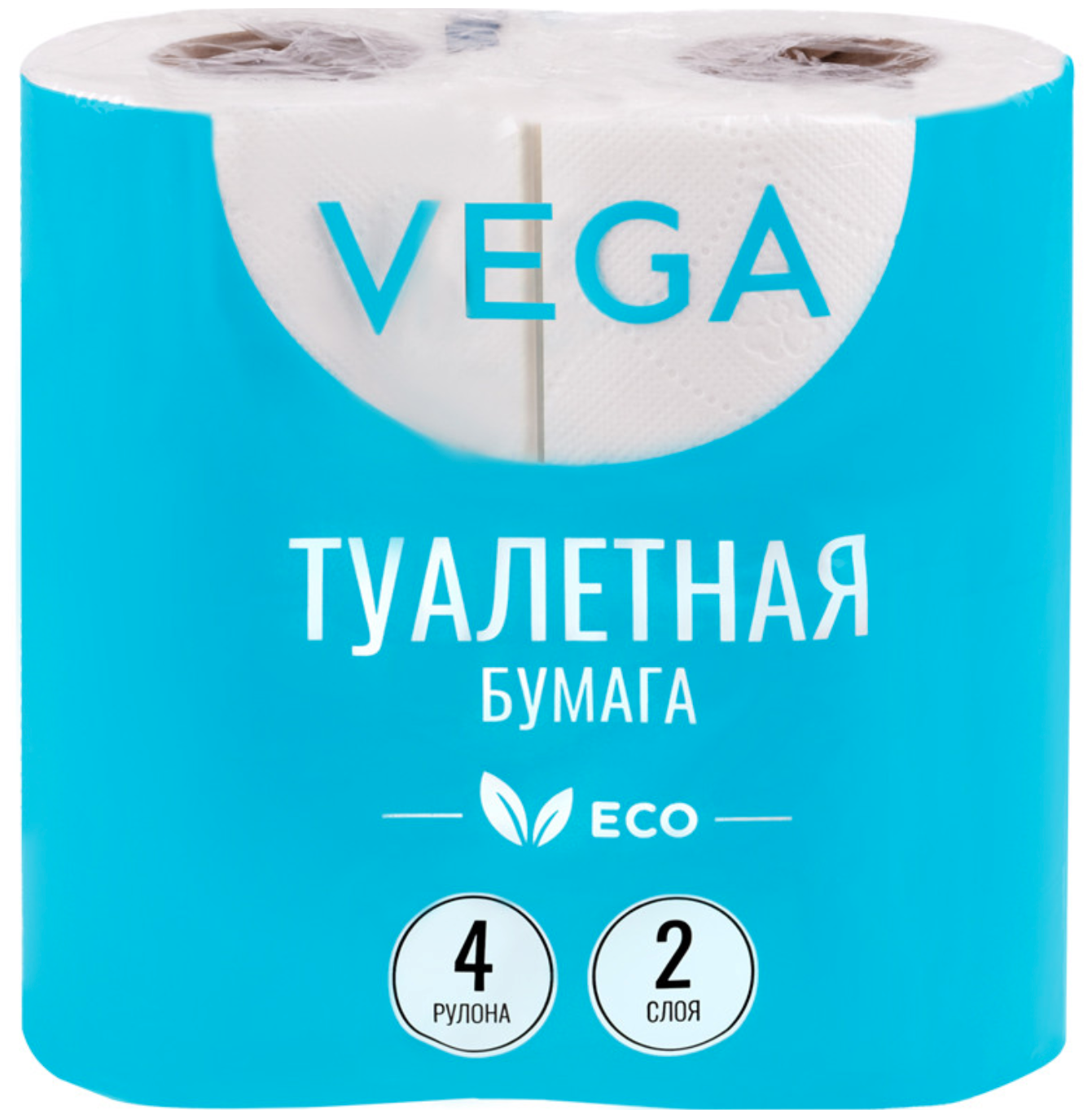 Туалетная бумага VEGA белая двухслойная 315616