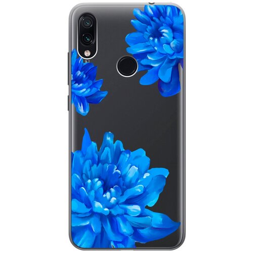 Силиконовый чехол на Xiaomi Redmi Note 7, Note 7 Pro, Сяоми Редми Ноут 7, Ноут 7 Про с 3D принтом Amazing Asters прозрачный чехол книжка на xiaomi redmi 7 сяоми редми 7 с 3d принтом amazing asters золотистый