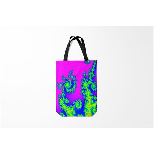 фото Сумка-шоппер / 31х42 см / неоновые принты / разные кислотный неон burnettie