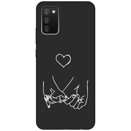 Матовый Soft Touch силиконовый чехол на Samsung Galaxy A02s, Самсунг А02с с 3D принтом Lovers Hands W черный матовый soft touch силиконовый чехол на samsung galaxy a02s самсунг а02с с 3d принтом brain off w черный