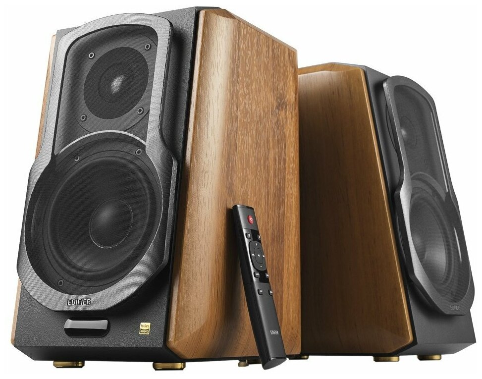 Колонки Edifier S1000MKII Brown (2.0,Bluetooth 5.0,ДУ,2x 25 Вт (ВЧ), 2x 35 Вт (СЧ/НЧ) - фото №1