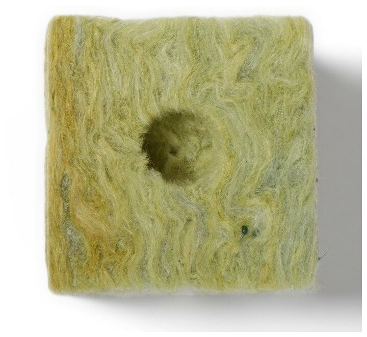 Субстрат минераловатный в кубике, 10 × 10 × 6.5 см, отверстие 15 × 15 мм, «Эковер» - фотография № 5