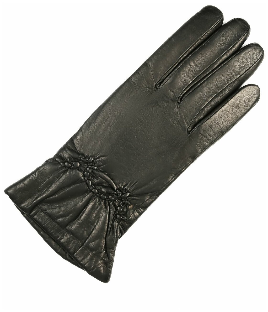 Перчатки женские кожаные зимние ESTEGLA черные. 