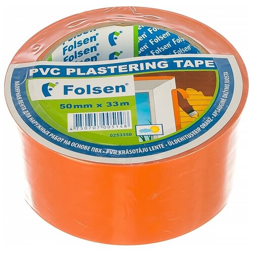 Folsen Cтроительная лента PVC оранжевая, 50мм x 33м 0253350