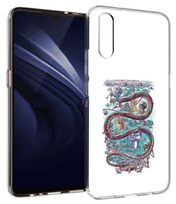 Чехол задняя-панель-накладка-бампер MyPads время приключений страшилка для Vivo iQOO Neo/Vivo V17 Neo противоударный