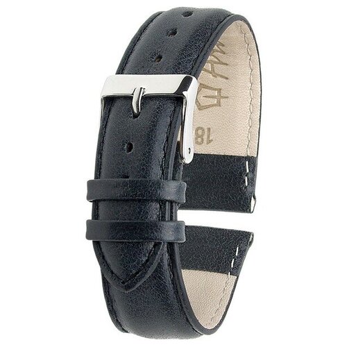 фото Ремешок для часов, мужской, 18 мм, запряжник 75 мм, горт 115 мм, натуральная кожа, чёрный ardi