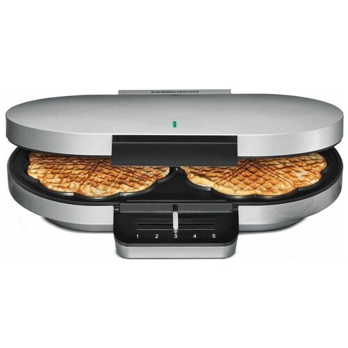 Вафельница Rommelsbacher WA 1200 серебристый чёрный 949000₽