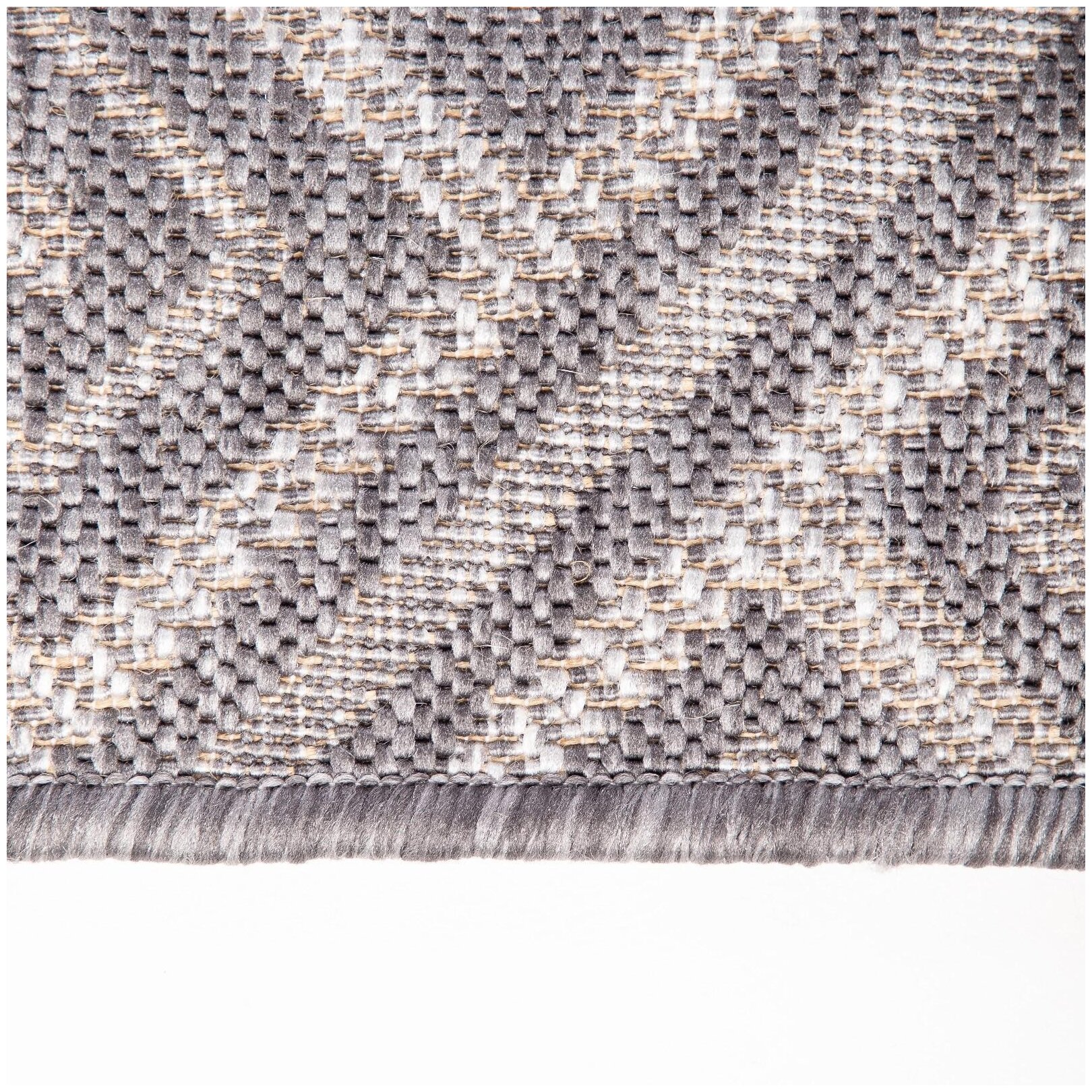 Ковер Люберецкие ковры Эко 77012-37, серый, 1.5 х 0.8 м - фотография № 2