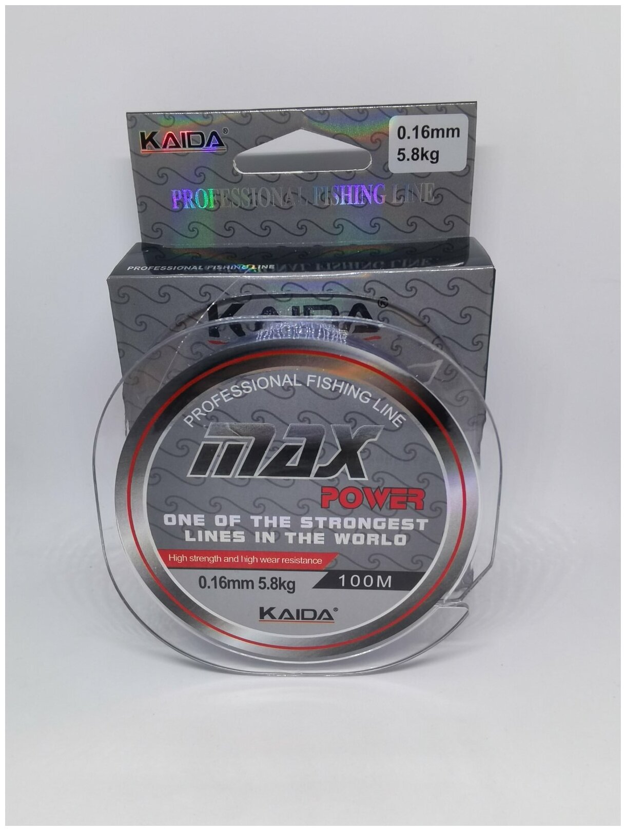 Леска KAIDA Pro MAX Power, 0.35 mm, 7.59 Kg, 100m.