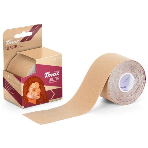 Кинезио тейп шелк Tmax Face Tape для лица 5см х 5м, голубой