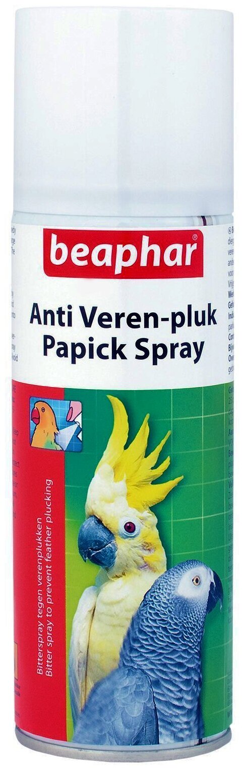 Anti Veren-pluk Papick Spray (Beaphar) спрей против выдергивания перьев у птиц, 200 мл - фотография № 9