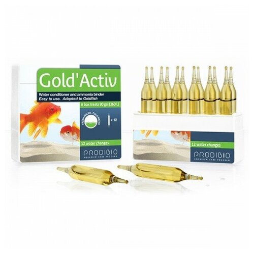 Кондиционер водопроводной воды для золотых рыбок PRODIBIO Gold`Activ, 12шт