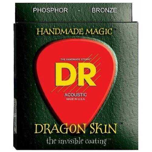 Струны для акустической гитары DR String Dragon Skin DSA-10/12 струны для акустической гитары dr string dragon skin dsa 10 12