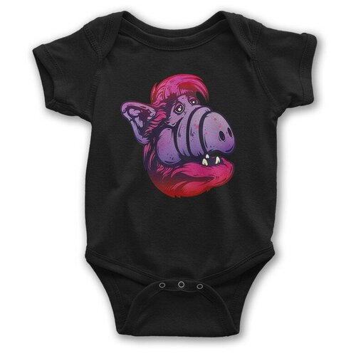 Боди, размер 9-12 мес., черный