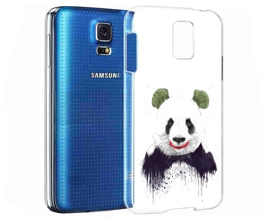 Чехол задняя-панель-накладка-бампер MyPads панда джокер для Samsung Galaxy S5 SM-G900H/G900F противоударный