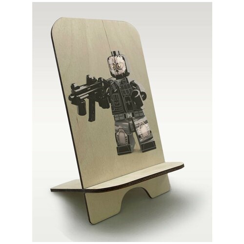 Подставка, держатель для телефона из дерева c рисунком, принтом УФ игры Call Of Duty Ghosts (Зов долга Призраки, шутер, пес Райли, PS, Xbox, PC) - 11
