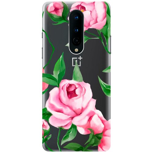 Силиконовый чехол на OnePlus 8, ВанПлюс 8 с 3D принтом Amazing Peonies прозрачный силиконовый чехол на oneplus 8 ванплюс 8 с 3d принтом i прозрачный