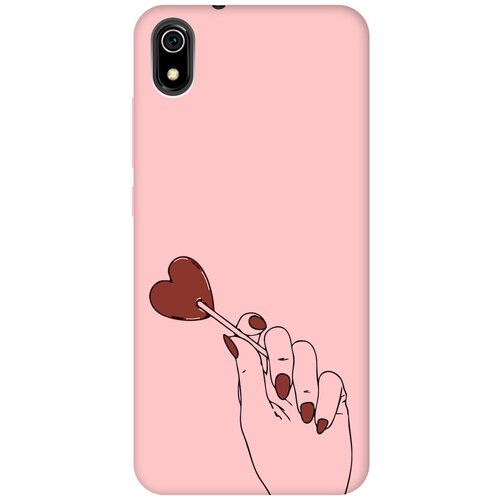 Силиконовый чехол на Xiaomi Redmi 7A, Сяоми Редми 7А Silky Touch Premium с принтом Heartbreaker розовый силиконовый чехол на xiaomi redmi 7a сяоми редми 7а silky touch premium с принтом chaos сиреневый