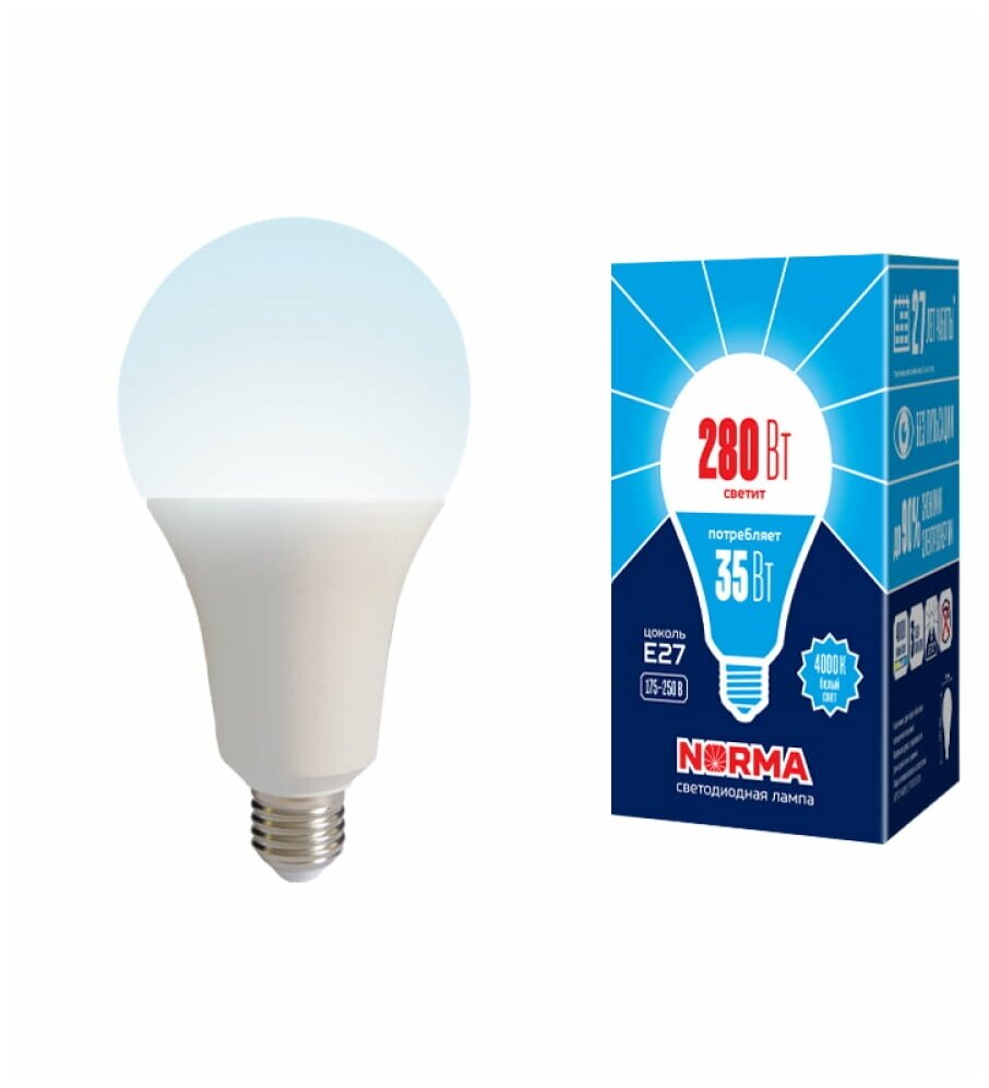 Лампа светодиодная Volpe E27 35W 4000K матовая LED-A95-35W/4000K/E27/FR/NR UL-00005608