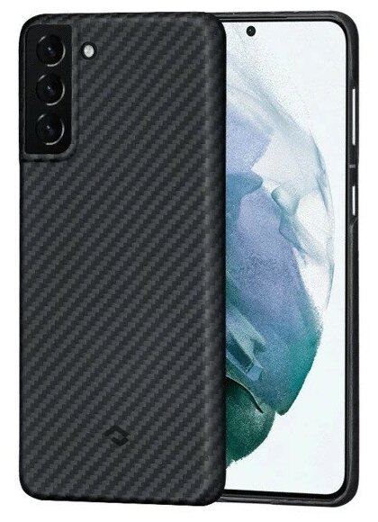 Чехол PITAKA MagEZ Case для Samsung Galaxy S21+ Plus чёрный карбон - Twill (KS2101S)