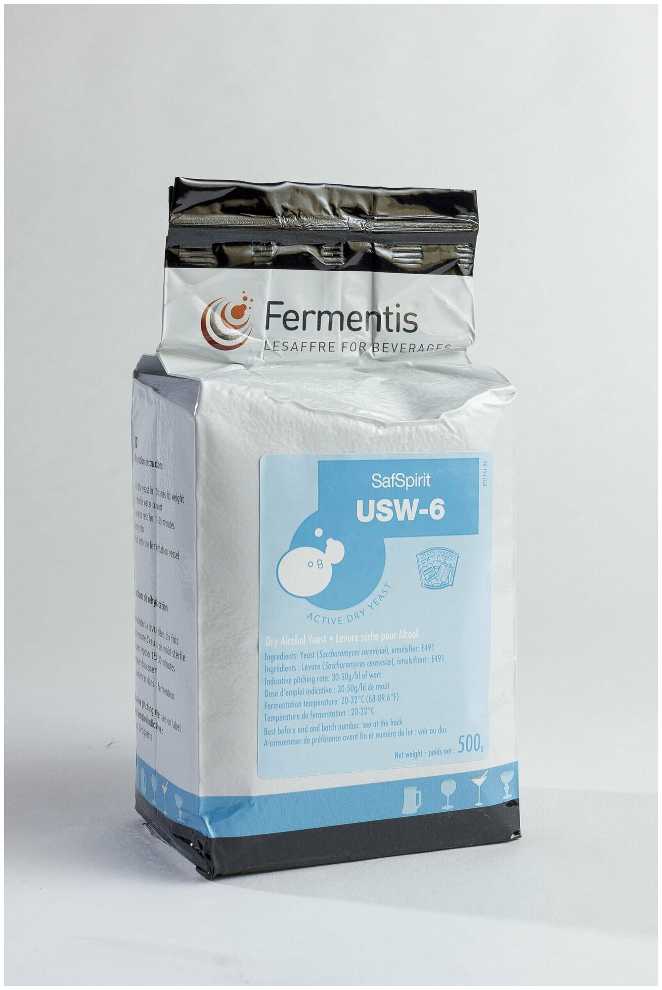 Дрожжи спиртовые, вискарные , Fermentis Safspirit USW-6,500 гр.