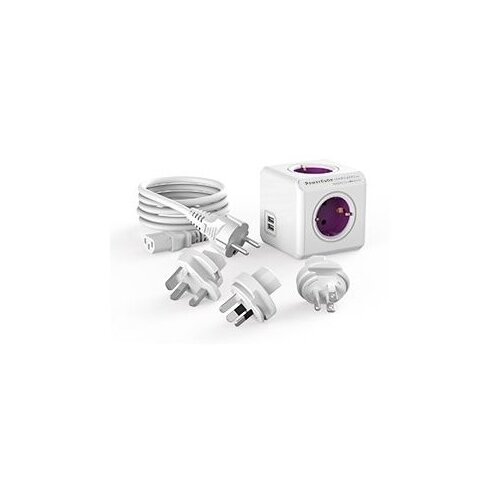 Разветвитель Allocacoc PowerCube ReWirable 16 А белый/фиолетовый 4 шт.