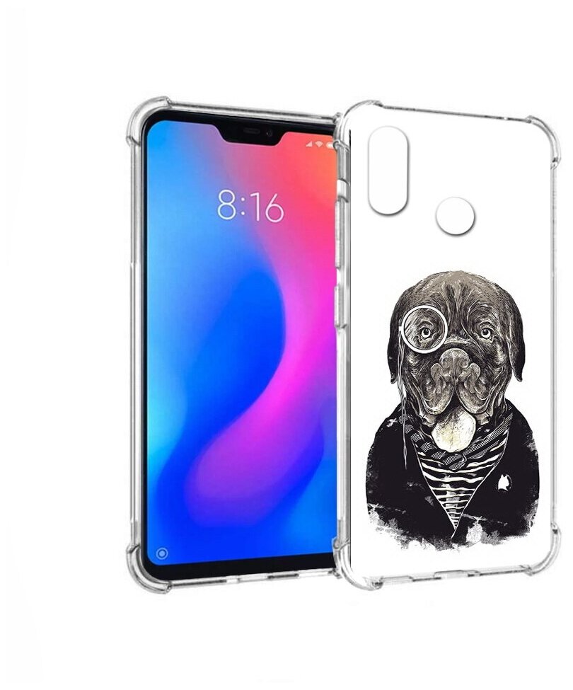 Чехол задняя-панель-накладка-бампер MyPads солидный песик для Xiaomi Redmi 6 Pro/Xiaomi Mi A2 Lite противоударный