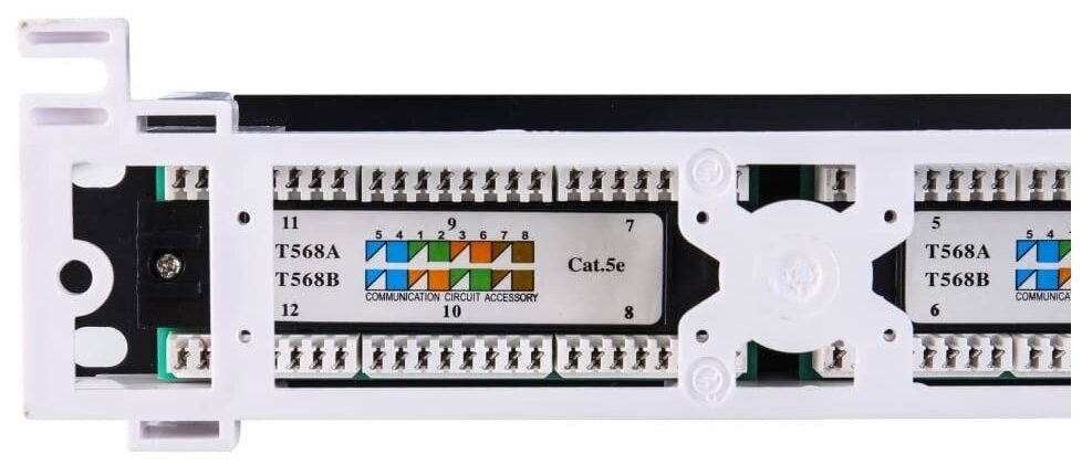 Патч-панель Ripo настенная, 12 портов, универс, Cat.5e (Класс D), 100МГц, RJ45/8P8C, 110, T568A/B, 003-100040