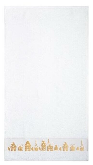 Этель Полотенце махровое «Новый год: Домики» 50х90 см, 100% хлопок, 360гр/м2