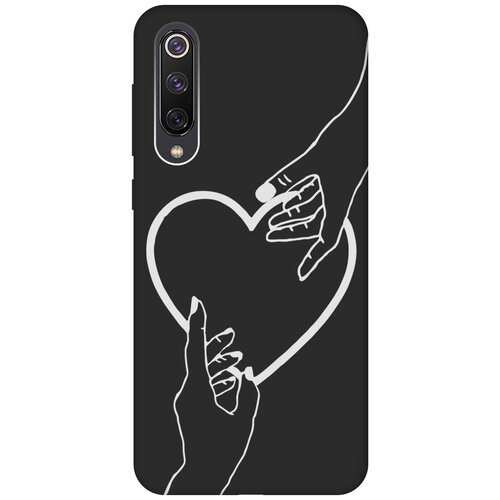 Матовый Soft Touch силиконовый чехол на Xiaomi Mi 9 SE, Сяоми Ми 9 СЕ с 3D принтом Hands W черный матовый soft touch силиконовый чехол на xiaomi mi 9 se сяоми ми 9 се с 3d принтом lovers hands w черный