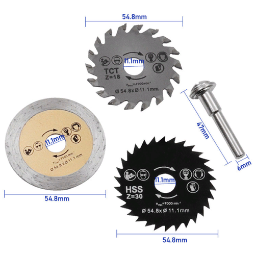 Диски отрезные для гравера / набор отрезных дисков 3 вида