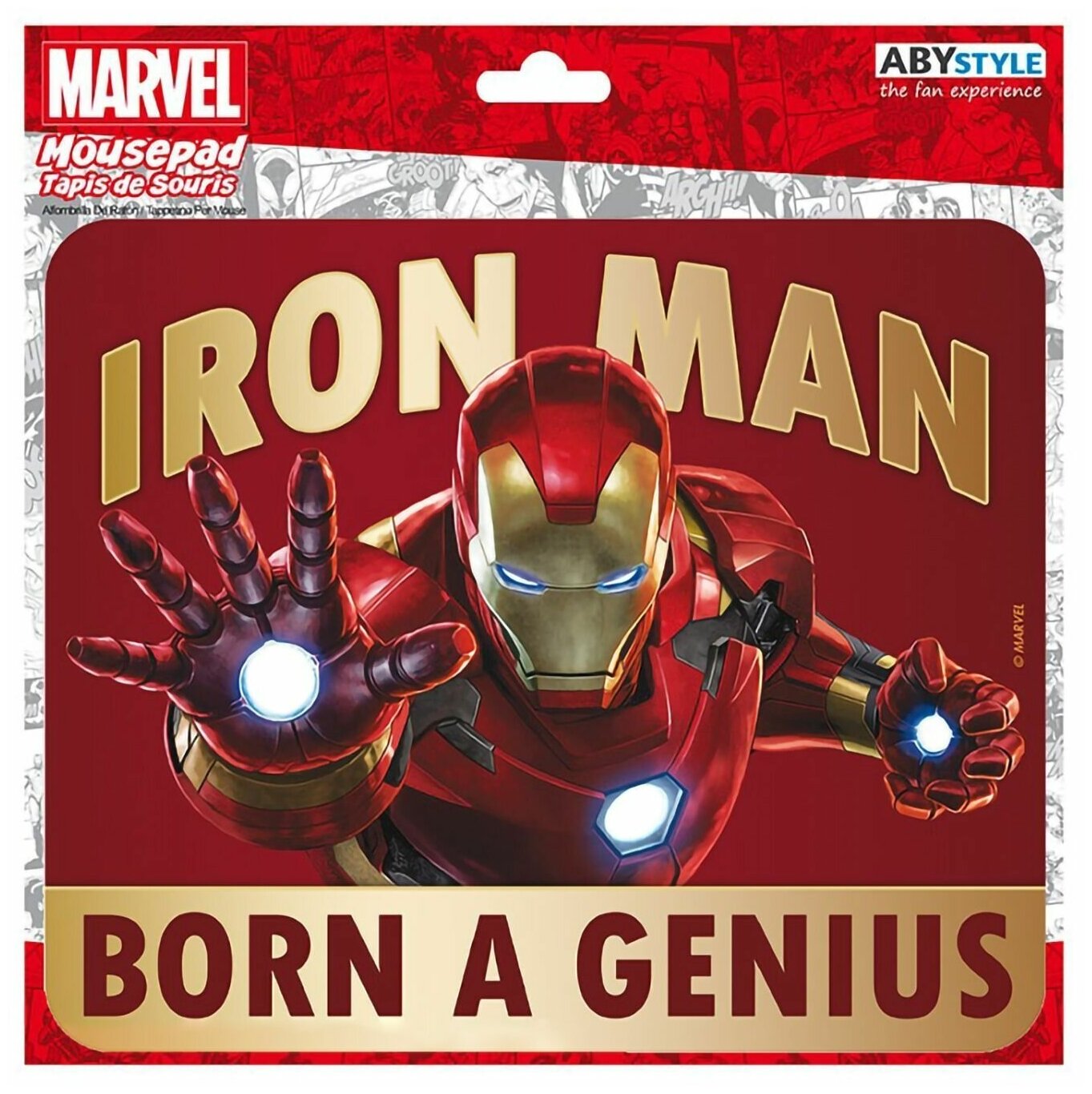 Коврик для мыши ABYstyle: Железный Человек Рожден Чтобы Быть Гением (Iron Man Born To Be A Genius) Марвел (Marvel) (ABYACC366) 235 см