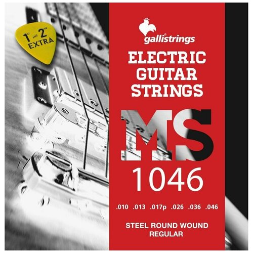 GALLI MS1046 струны для электрогитары (010-046) среднее натяжение