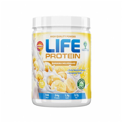 Протеиновый коктейль для похудения Life Protein 1LB (450 г) со вкусом Банановый милкшейк 15 порций протеиновый коктейль для похудения life protein 1lb 450 г со вкусом бельгийские вафли 15 порций