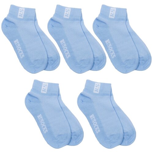 фото Комплект из 5 пар детских носков rusocks (орудьевский трикотаж) светло-голубые, размер 16