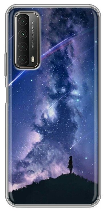 Дизайнерский силиконовый чехол для Хуавей П Смарт 2021 / Huawei P Smart (2021) Галактика