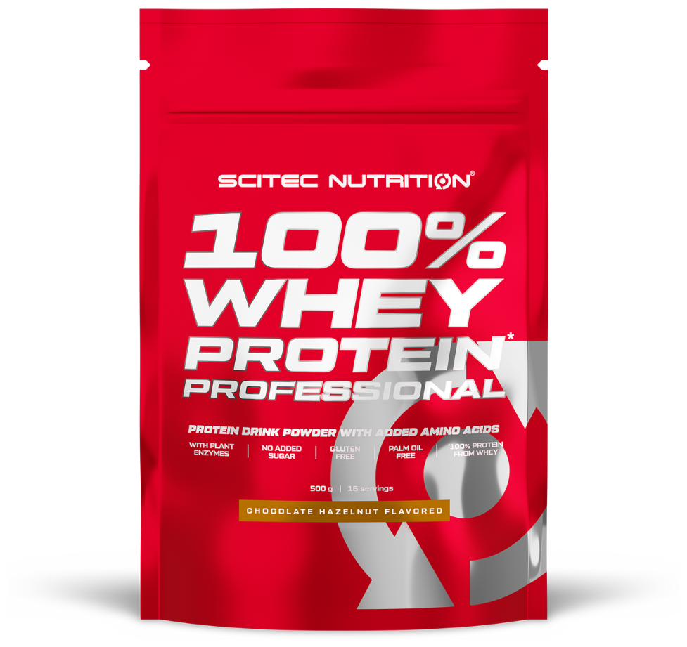 Scitec Nutrition 100% Whey Protein Professional 500 гр, шоколад-орех