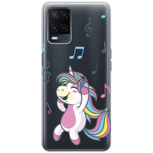 Силиконовый чехол с принтом Musical Unicorn для Oppo A54 / Оппо А54 силиконовый чехол с принтом true princess для oppo a54 оппо а54