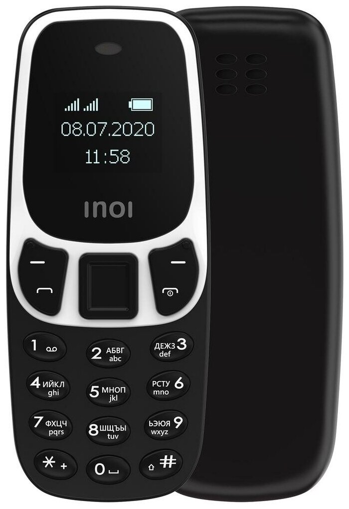 Сотовый телефон INOI 102 черный (2*SIM,0.66" OLED, 300 мАч, BT)