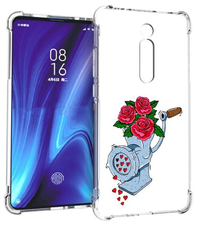 Чехол задняя-панель-накладка-бампер MyPads Цветочные сердца для Xiaomi Mi 9T Pro/Redmi K20 Pro противоударный