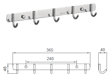 Вешалка Frud R201-5, 5 крючков