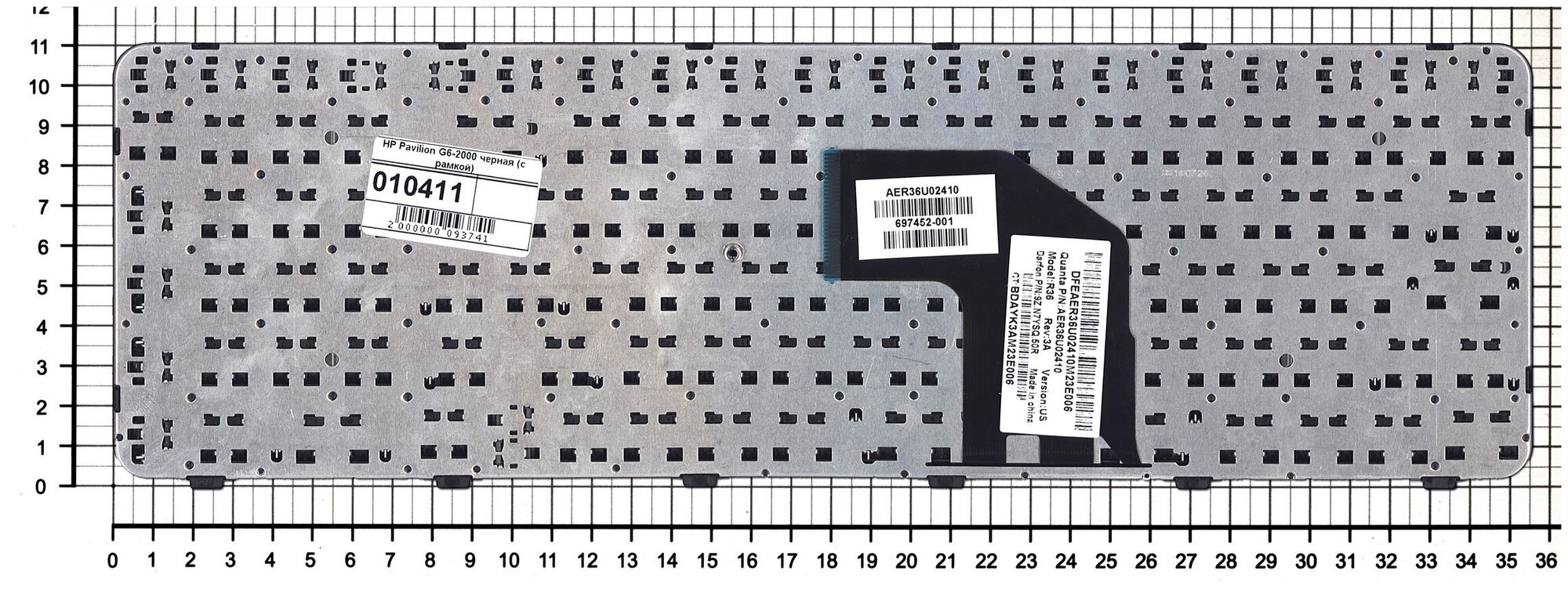 Клавиатура для ноутбука HP Pavilion G6-2263er черная с рамкой