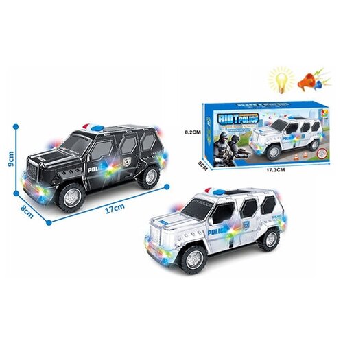 Джип Полиция 17см со световым и звуковым эффектом / игрушка / машина / джип / полиция машина радиоуправляемая четырехканальная джип со световым эффектом