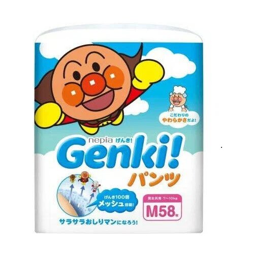 Genki Подгузники - трусики M (7-10 кг) 58 шт