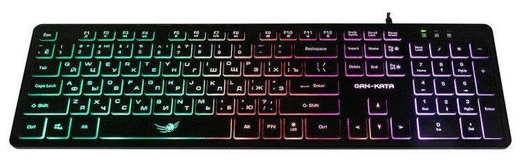 Клавиатура игровая Dialog KGK-17U black Gan-Kata с подсветкой - чёрная